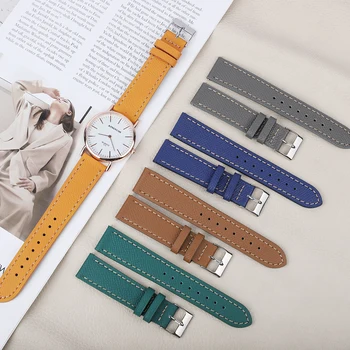  Curea de Ceas din Piele de moda Colorate din Piele buclă 20mm 22mm Piele Watchband Bărbați Femei Bratari Curea Cu Cataramă de Pin