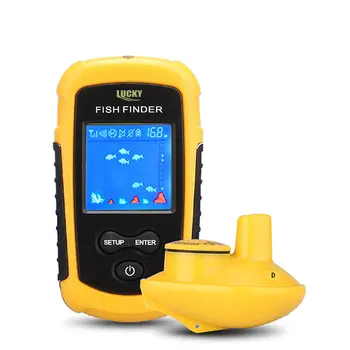  Prin fir/Wireless Portabil Sonar Fish Finder Sounder Alarma Traductor Fishfinder 0.7-100m de Pescuit Echo Sounder cu Baterie