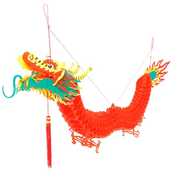  1M/1,5 M Chineză Dragon de Hârtie Decor Festivalul de Anul Nou Felinar Ghirlanda Lampioane Suspendate 3D Ornamente de Toamnă Petrecere Decorspring