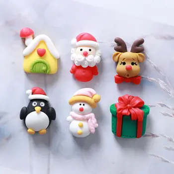  20buc DIY Mini Kawaii Pom de Crăciun Cadou de Rășină Spate Plat Cabochons Album Petrecere Ac de păr Accesorii Decora Crăciun Artizanat