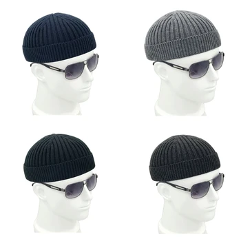  KLV Bărbați de Iarnă Tricotate cap de Craniu Palarie Femei Solide de Lână Moale Beanie Cap de Craniu Moda Retro Marina Miki Elastic Cald Pălării