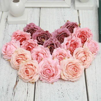  5pcs Mătase Retro Rose Flori Artificiale Cap Scrapbooking Acasă de Nunta de Decorare Perete de Crăciun DIY Cununa Cutie de Bomboane Decor Tort