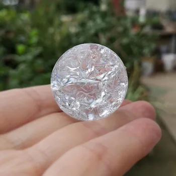  30/40mm Cristal de Gheață Sparge Balonul de Sticlă Sfera Acasă Ornamente Decor, Feng Shui Figurine din Marmură Magic Fântână de Apă Mingea Cadouri