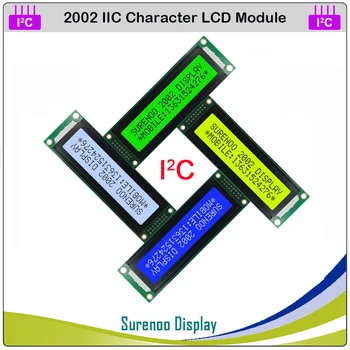  2002 202 20*2 limba engleză și Japoneză Serial IIC I2C TWI Caracter Modulul LCD Display Galben Verde Albastru w/ lumina de Fundal pentru Arduino