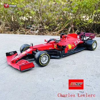  Bburago 1:18 2021 F1 Ferrari SF21 Nr. 16 Charles Leclerc Nr 55 Carlos Sainz original autorizat aliaj model de masina de colectare de jucării