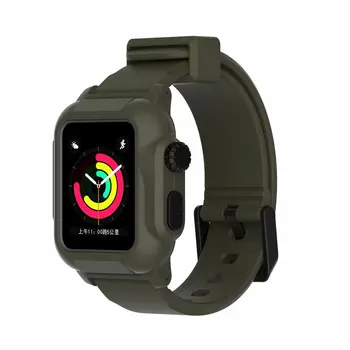  Impermeabil Ceas Rama cu Curea pentru iWatch Serie SE/6/5/4/3/2 Sport Bratara de Silicon de Caz pentru Apple Watch Band 44mm 40/42mm