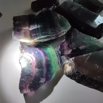  Prime Naturale Fluorit Curcubeu Piatră Brută Cristale De Cuarț Piatră De Vindecare Minerale Acvariu Acasă Decorare Camera Piatră Prețioasă De Energie