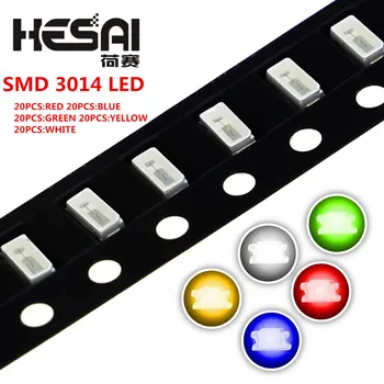  5 Culori 3014 SMD Led-uri Super-Luminoase de culoare Roșie/Verde/Albastru/Galben/Alb, Apa Limpede LED-Diodă emițătoare de Lumină
