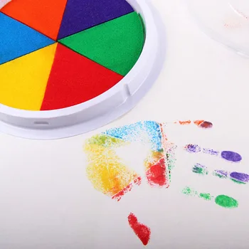  Copilul de Palmier Desen 6/4 Culori de Cerneală Pad DIY Pictura cu Degetul Ambarcațiuni Cardmaking Pentru Copii Montessori Desen Jucarii pentru Copii de Siguranță Colorate