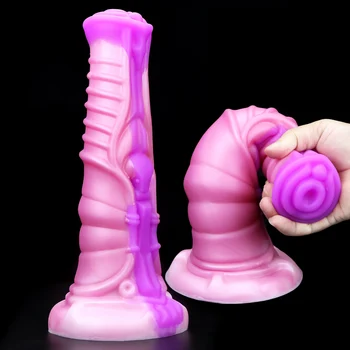  26*6.3 cm Animal Urias Penis artificial Cal Realist Penis din Silicon Moale Penis Urias Analsex Jucarii Sexuale Pentru Barbati Cupluri Flirt Bunuri pentru Adulți