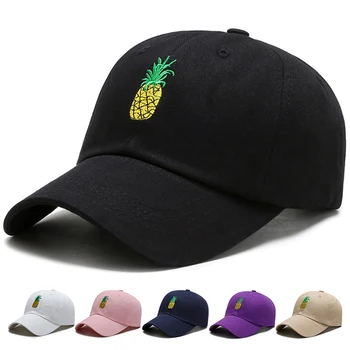  Ananas Broderie Unisex Șapcă de Baseball Noua Moda Hip Hip Bumbac Snapback Hipster Fructe Sport de Vara Parasolar Tata Pălărie EP0139
