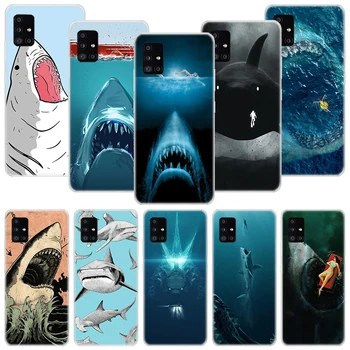  Monstru Ocean de Rechini de Înot Caz de Telefon Pentru Samsung Galaxy A12 A22 A32 A42 A52 A72 A51 A71 5G A41 A21 A31 A02S M12 M21 M31 M30S