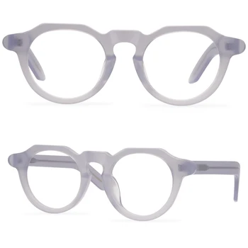  Neregulate ochelari poligon cadru hipster oglinzi decorative acetat cadru gros gros cadru