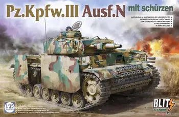  Takom 8005 1/35 Pz.Kpfw.III Ausf.N mit Schürzen Rezervor Model de Kit