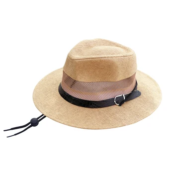  2018 Fierbinte de Vară Găleată Pălării pentru Bărbați în aer liber, Pescuit Margine Largă Pălării de Soare Pescar Capac Sombrero Boonie Hat cu Vânt Coarda