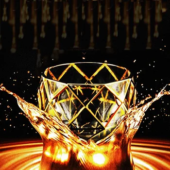  Clasice Europene Gros De Cristal Conturul În Aur De Lux Whiskey Pahar De Modă Veche Verre Pahar De Whisky Chivas Vodka Cup