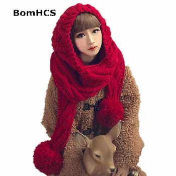  BomHCS Drăguț de Iarnă Caldă Mare de Tricotat Caciula Fular Handmade Tricotate Palarie cu Esarfa (fără mănuși)