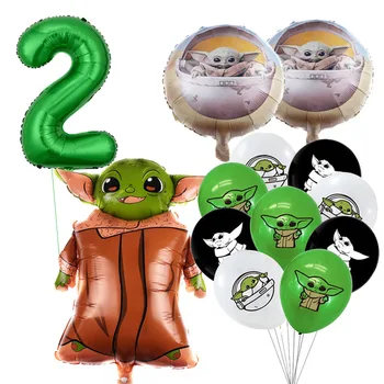  Yoda Copil De Dus Numărul De Baloane Stea De Război Fată Băiat Ziua De Nastere Balon Consumabile Partid Decor Latex, Baloane Folie Globo Copil Cadou