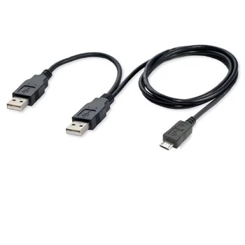  Aprovizionare Alb Negru 0,6 M USB 2.0 hard disk mobil de cablu cablu dual USB-UN mascul de la Micro Mini USB a B C de sex masculin cu sursa de alimentare