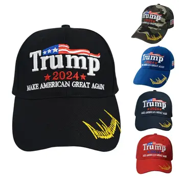  Trump 2024 Pălărie Donald Trump Pălărie Cu Steagul American Broderie Reglabil Șapcă De Baseball Ia Înapoi America