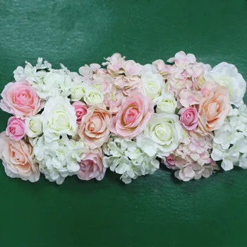  Mătase artificială de Flori 2 buc 50cm Nunta Drum Duce Hortensie Bujor Floare Trandafir Nunta Arch Square Pavilion Colțuri Decor Flores