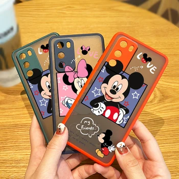 Disney Mickey Minnie Mouse Caz Mat Pentru Huawei P50 P40 P30 P20 Mate 40 30 20 Pro Plus Nova 9 SE Mat Translucid Telefon