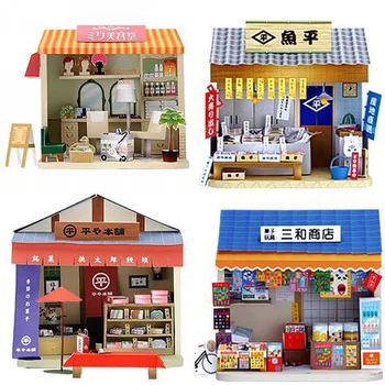  Magazin de fructe de mare Cabină de Hârtie 3D Model de Clădire Magazin Handmade Papercraft Jucărie