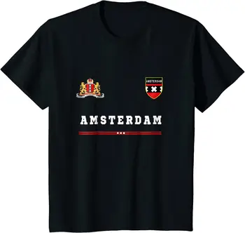  Amsterdam tricou Sport/Fotbal Jersey Tee de Fotbal T-Shirt. Vara Din Bumbac Cu Maneci Scurte O-Neck T Shirt Mens