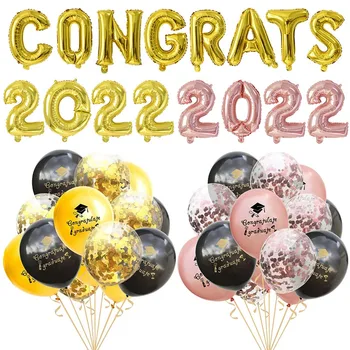  Absolvire Baloane Decor Felicit Absolvent Latex Confetti Baloane DIY Felicitări Balon de Folie Pentru 2022 Grad de Aprovizionare Partid