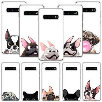  Pug Câine Bulldog francez Caz de Telefon Pentru Samsung Galaxy S20 FE S10 Plus S21 S22 Ultra S10E S9 S8 S7 Edge J4 + Fundas Acoperi Coque