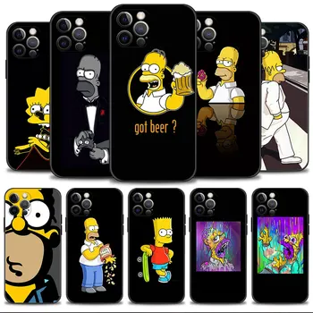  The Simpsons Homer s-a Bere Telefon Caz Pentru Apple iPhone 14 13 12 11 Pro Max 13 12 Mini XS Max XR X 7 8 6 6S Plus de Acoperire Coajă