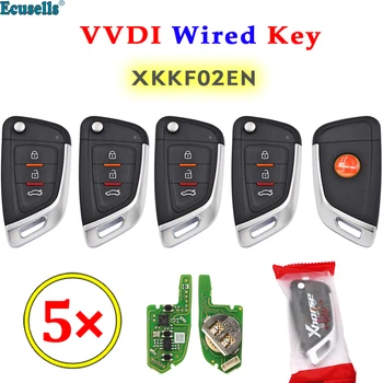  5Pcs/Lot Xhorse XK Serie XKKF02EN Universal Firul de la Distanță VVDI Cheie de Masina pentru VVDI2 / VVDI Mini / Instrument-Cheie Max