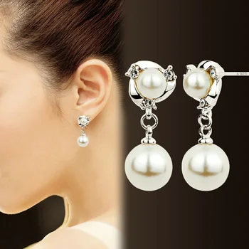  Noua Moda Fierbinte 925 Sterling Silver Shell pearl Cercei pentru Femei Fete Cadou Declarație de Moda Bijuterii 2019