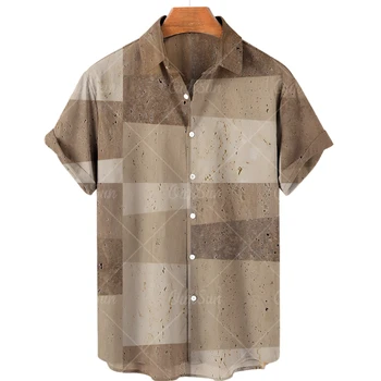 Oamenii de artă buton de cămașă Hawaiană street casual elemente supradimensionate cusut camasa