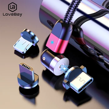  LOVEBAY 540 Magnetic USB Cablu de Încărcare Rapidă Micro Cablu Magnet Încărcător Tip C Cablu Pentru Xiaomi mi 9 opus Huawei Samsung S9 S10+