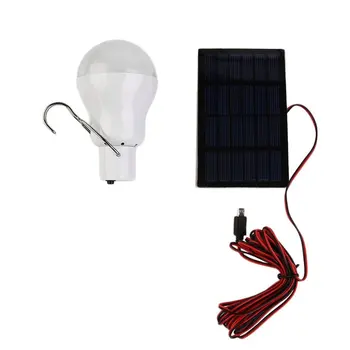  15W 150LM Portabil Solar cu LED-uri de Putere Bec Alimentat cu energie Solară Lumină Încărcată de Energie Solara Lampă de Iluminat în aer liber Cort Tabără de Vânzare Fierbinte