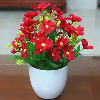  Stil European Ceai De Trandafiri Artificiale Ghiveci Pentru Bonsai Acasa Masă De Grădină Cameră Decor Simulare Verde Lăsați Planta De Ghiveci De Flori