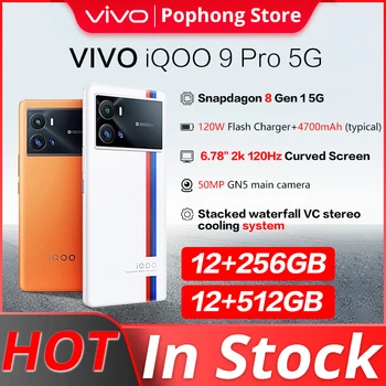  VIVO iQOO 9 Pro 5G 12GB RAM Jocuri Telefon Mobil 6.78 