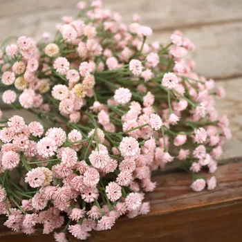  Single Copii Albi Respirație Artificială Flori de plastic Fals Gypsophila DIY Buchet Floral Pentru Nunta Decor Acasă