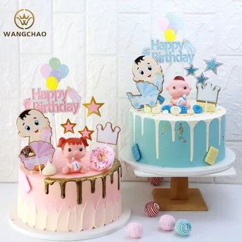  9pcs/set Happy Birthday Cake Topper Candy Bar, Decoratiuni Dus Copil de Gen Copii Dezvăluie Partidul Decor Consumabile Fata de Favoruri