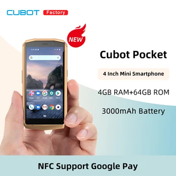  Cubot Buzunar Android Mini Smartphone, Suport NFC, 4 GB RAM, 64 GB ROM, 128 GB Extins, 4